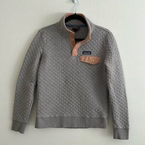 Patagonia Quilted Snap T Pullover Gray Clay XS